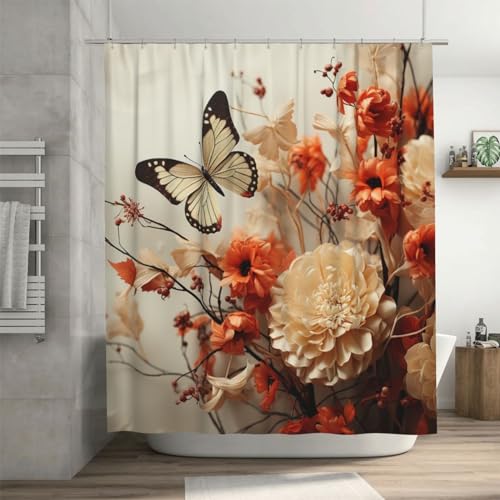Rideau de douche imperméable et lavable beige pour éviter les éclaboussures - 7
