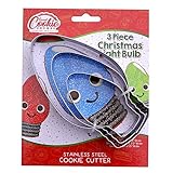 Christmas Light Bulb Cookie Cutter Set, 3 Piece, Stainless Steel