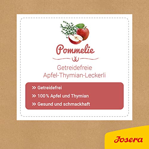 JOSERA Pommelie - Pferdeleckerli (1 x 900 g) | PFERD | Premium Ergänzungsfutter für Pferde | gesunde und schmackhafte Pferdeleckerlis zu 100 % aus Apfel & Thymian | getreidefrei | 1er Pack