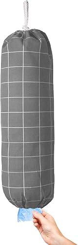 Miniatura 1 de TOGETRUE Soporte para bolsas de plástico, dispensador organizador de bolsas de plástico para montaje en pared, soporte de almacenamiento de bolsas