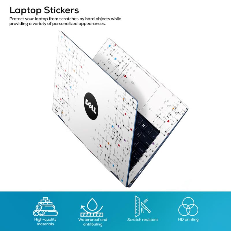 Image of Galaxsia DSGN 297 Full Body Laptop Skin Bubble-Free| Laminated & Removable | HD Quality Sticker for Laptops Upto 15.6 Inches Compatible with DELL