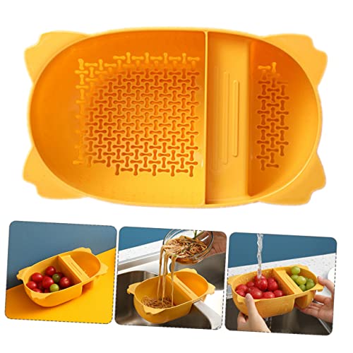 Colador para fregadero cocina amarillo plástico miniatura 2