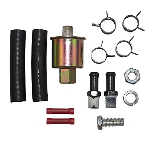Universal 6 Volt Electric Fuel Pump w/Installation Kit Inline Type 5-8 PSI 5/16 Inlet & Outlet for Universal Carbureted Models E8011 SP1124 AutoAndArt