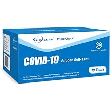 Healgen Rapid Check COVID-19 Antigen Home Test, Results in 15 Minutes, FDA Authorized OTC, 10-Pack Self Test