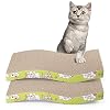 PrimePets Cat Scratchers Cardboard, Curved Shape Cat Scratch Pad, Cat Scratching, Corrugated Board Reversible with Catnip for Indoor Cats