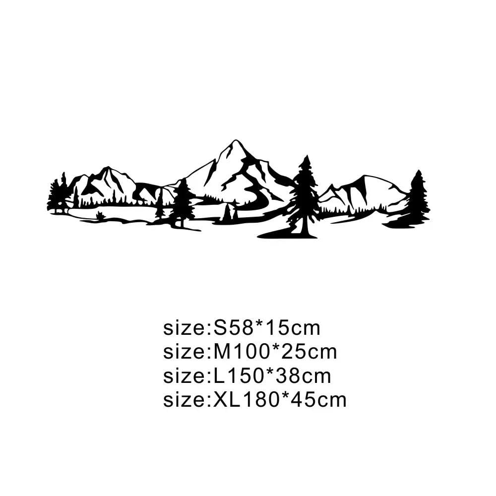1PCS Berg Wald Abenteurer Reisen Auto Aufkleber Auto Camping RV Transporter DIY Vinyl Schmuck Fahrzeugaufkleber(GRAY,180X45CM)