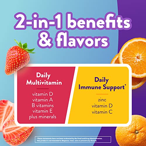 Vitafusion Multi+ Immune Support* – 2-In-1 Benefits & Flavors – Adult Gummy Vitamins With Vitamin C, Zinc, Daily Multivitamins, 90 Count #TOP1