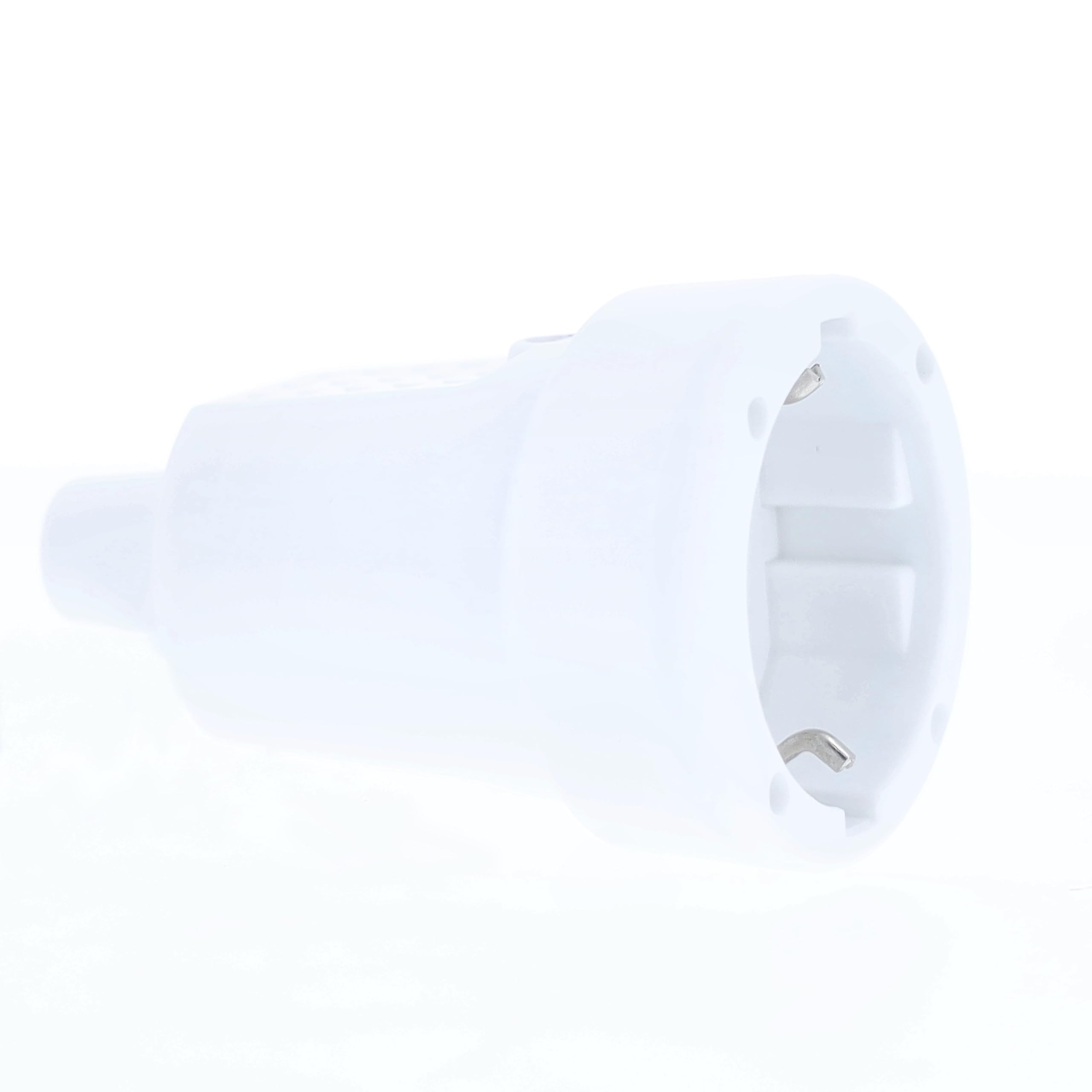 as - Schwabe 62224 Fiche électrique Femelle avec Terre PVC 230 V Blanc