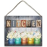 Package Include: 1pcs ornament keepsake and a hemp rope. There are 2 pre-punched holes on the top of the wood sign so you can hang it up easily. This wall art is not only an eye-catching daily home decoration, but also a meaningful gift for Christmas...