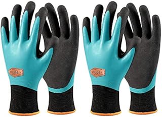 COOLJOB Waterproof Work Gloves for Winter, Thermal Work Gloves for Cold Weather, Outdoor Gardening Work (1 Pair L)