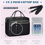 Sac pour ordinateur portable 17.3 La mallette pour ordinateur portable de pouce pour les femmes Sac d'ordinateur imperméable Grand Messenger Sac Cas professionnel pour ordinateur portatif de bureau de bureau