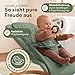 LepiBaby SamiBu Babywippe Faltbar & Verstellbar | Baby Wippe Neugeborenen | Bouncer Newborn mit Spielbogen | Babywiege, Baby Schaukel, Wiege, Kinderwippe, Rocker Kinder, Schaukelwippe | Grün