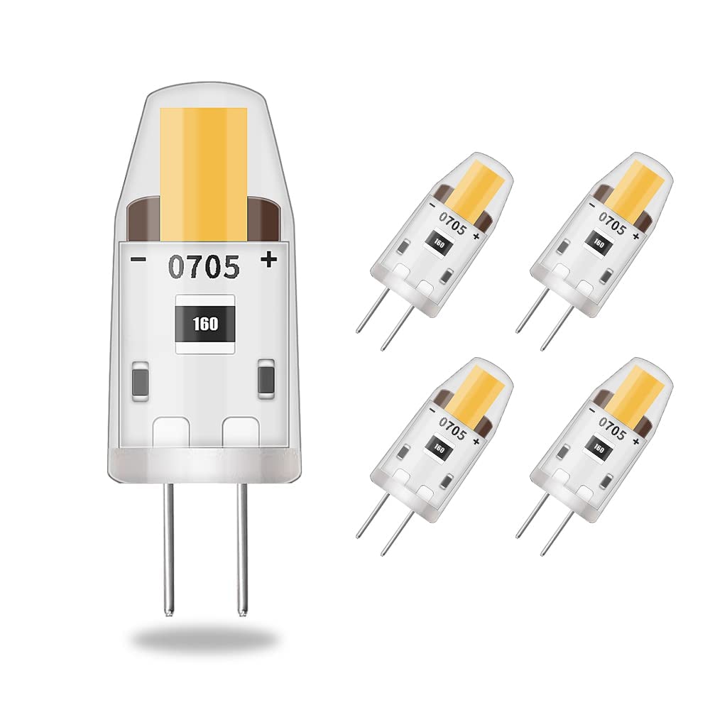 MAKINGTEC G4 Led Bulb Dimmable Warm White 2W, G4 Led Light Bulb, Dimmable Led Light Bulb, 20W Halogen Light Bulb, No Flicker, 12V, 85-95LM, 5 Packs