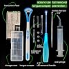 Professional Tonsil Stone Remover Tool LED Light (Blue) | Stainless Steel Extract Throat Stones Oral Care | Irrigation Syringe | Tongue Cleaner Scraper
