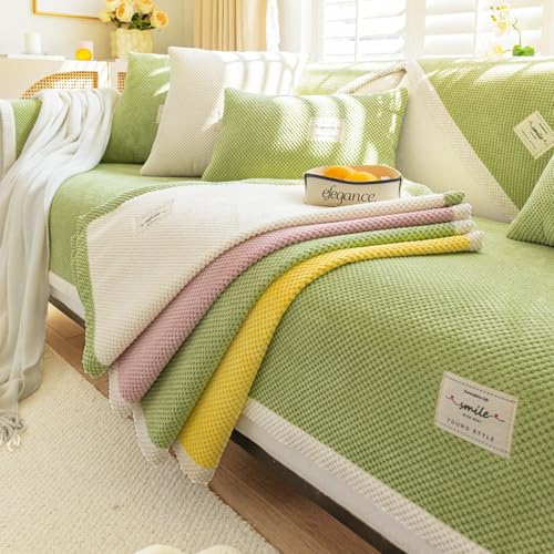 Housse de canapé velours rose pour un salon cocooning et doux - 7