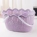 WEIAIXX Plastikowy kosz na zakupy niebieski kosz kąpielowy koszyk do przenoszenia, kosz duży kosz na kwiaty - odsłonięty 807) mały jasnofioletowy