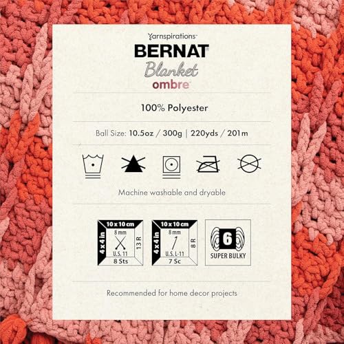 Bernat Blanket Ombre 300g - Charcoal Ombre, 201m / 220yds - Image 4