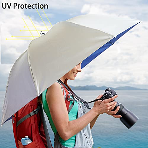 image for Bocampty Umbrella Hat, 37 inch Fishing Hat Hands Free Foldable UV Prot