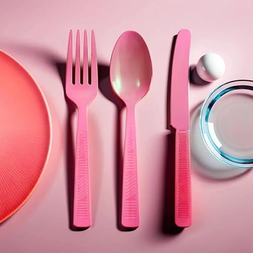 Miniatura 9 de Party Dimensions, Combo de cubiertos azul claro de 48 unidades, 16 porciones