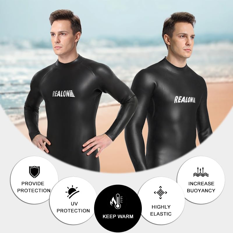 Men Women Wetsuit 3mm Smoothskin Triathlon Neoprene Full Wet Suits Back Zipper Cold Water Keep Warm for Surfing Snorkeling Diving Scuba - Image 4