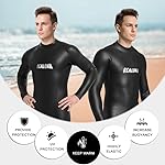 REALON Men Women Wetsuit 3mm Smoothskin Triathlon Neoprene Full Wet Suits Back Zipper Cold Water Keep Warm for Surfing Snorkeling Diving Scuba - Image 4
