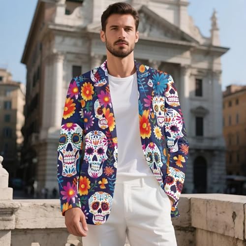 XYZCANDO Blazer Men One Button Long-Sleeve Sport Coats for Men Slim Men's Sport Coats & Blazers for Prom,Party,Dinner2