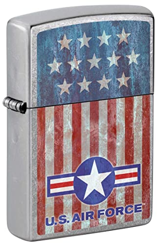 Encendedor Zippo logo USAF U.S. Air Force Street Chrome miniatura 1