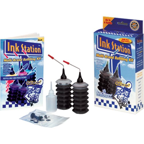 Dataproducts 60390 InkStation Multi-Brand Refilling Kit with Cap Remover -Black