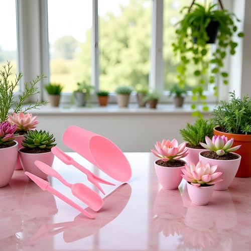 Set Mini Herramientas Jardín 4 Piezas Rosa miniatura 4