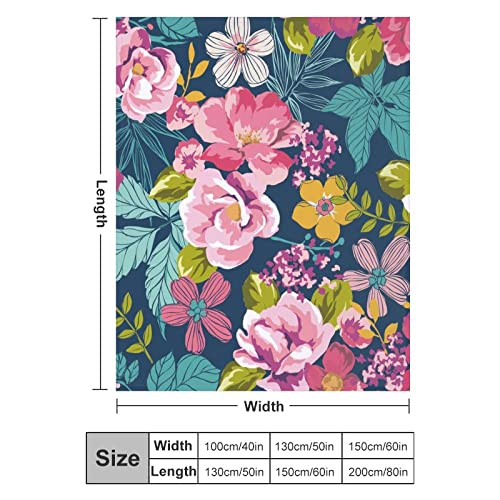 Couverture Polaire Fleurs en flanelle de qualité supérieure pour lit douillet