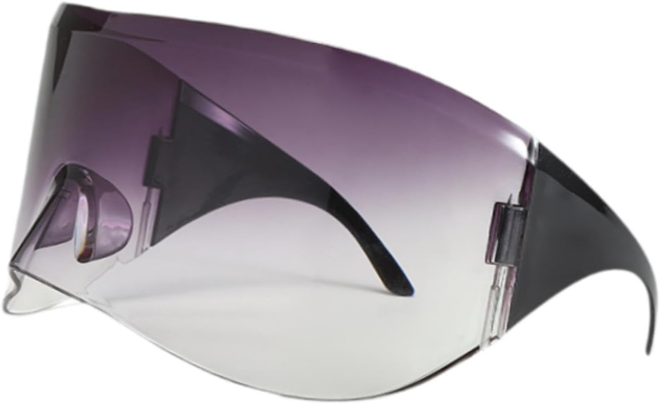 STYLEHEAVEN Oversized Wrap Around Sunglasses Futuristic Sunglasses for Men Women Running Purple