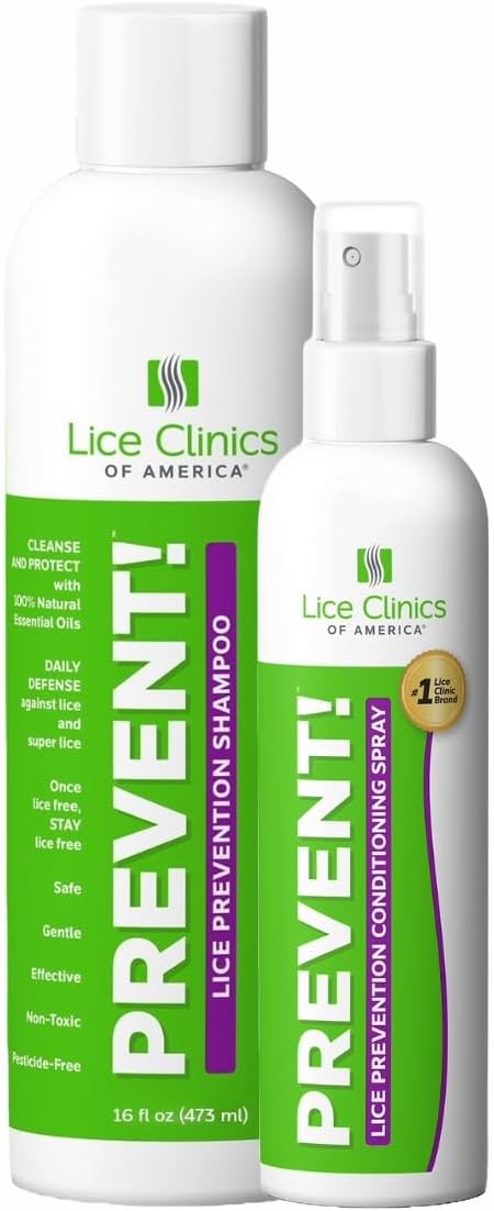 Lice Prevention & Treatment Bundle: Daily Shampoo, Conditioning Spray, and Professional Nit Comb