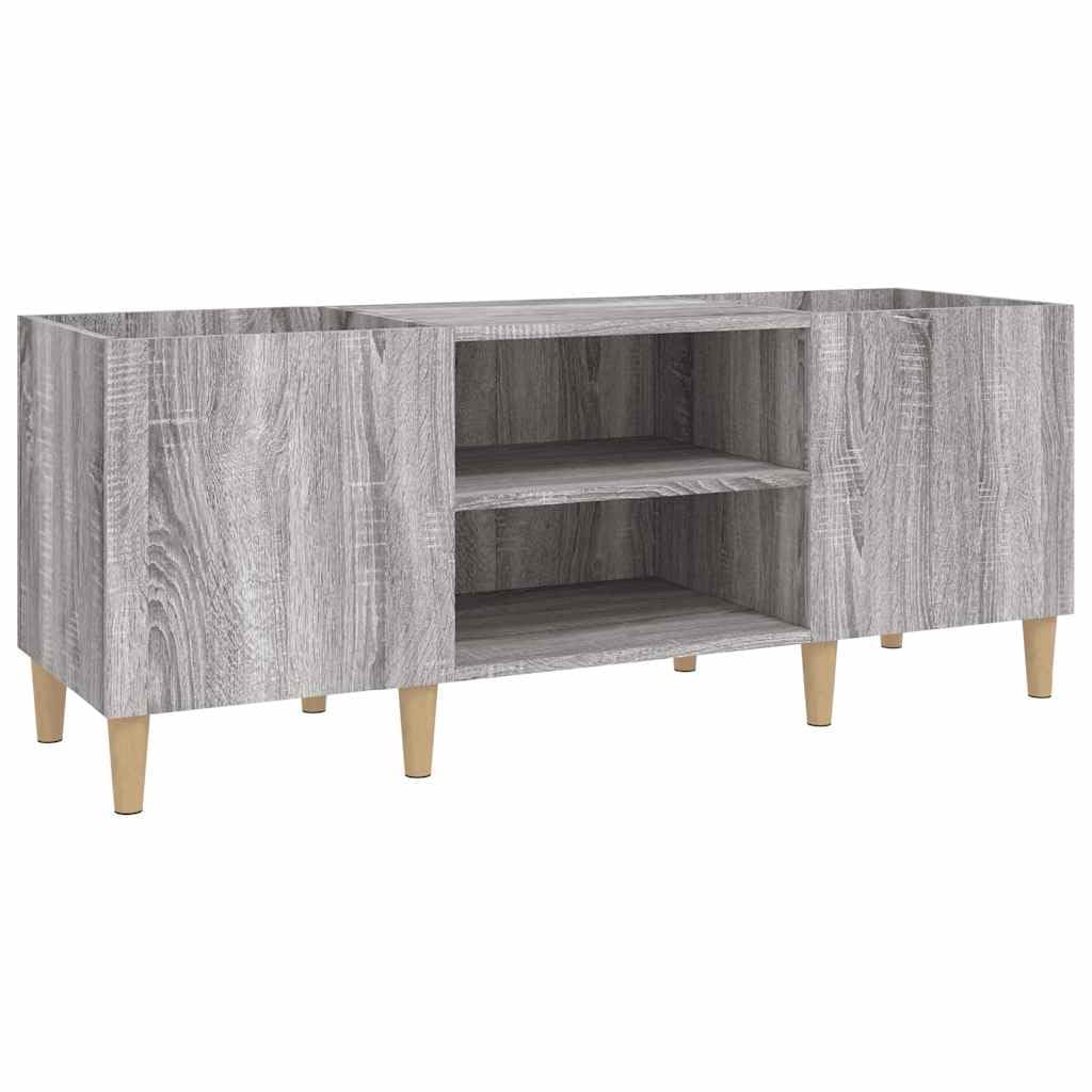 Sonoma szafka panelowa, szara, 121 x 38 x 48 cm, płyta drewnopochodna, miejsce do przechowywania płyt winylowych LP, stabilna płyta górna, szafka pod telewizor, szafka pomocnicza, szafka na akta