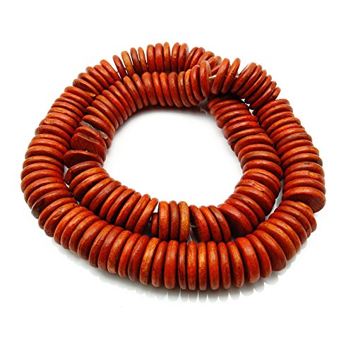 Indianbeautifulart Estilo de Forma Redonda del Grano de la Vendimia marrón de Madera del Grano de los filamentos