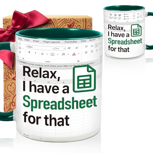 Funny Excel Mug Gift for Accountant - Relax I Have A Spreadsheet for That mug Unique Spreadsheet Accounting Birthday Graduation Christmas Mugs Gifts Idea for CPA CFO Coworkers Boss Finance Banker-45