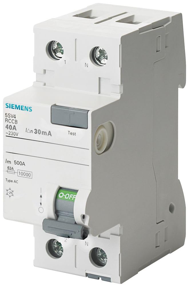 INTERRUPTOR DIFERENCIAL 5SV, 70MM, CLASE AC, 2 POLOS, 40A, 30MA