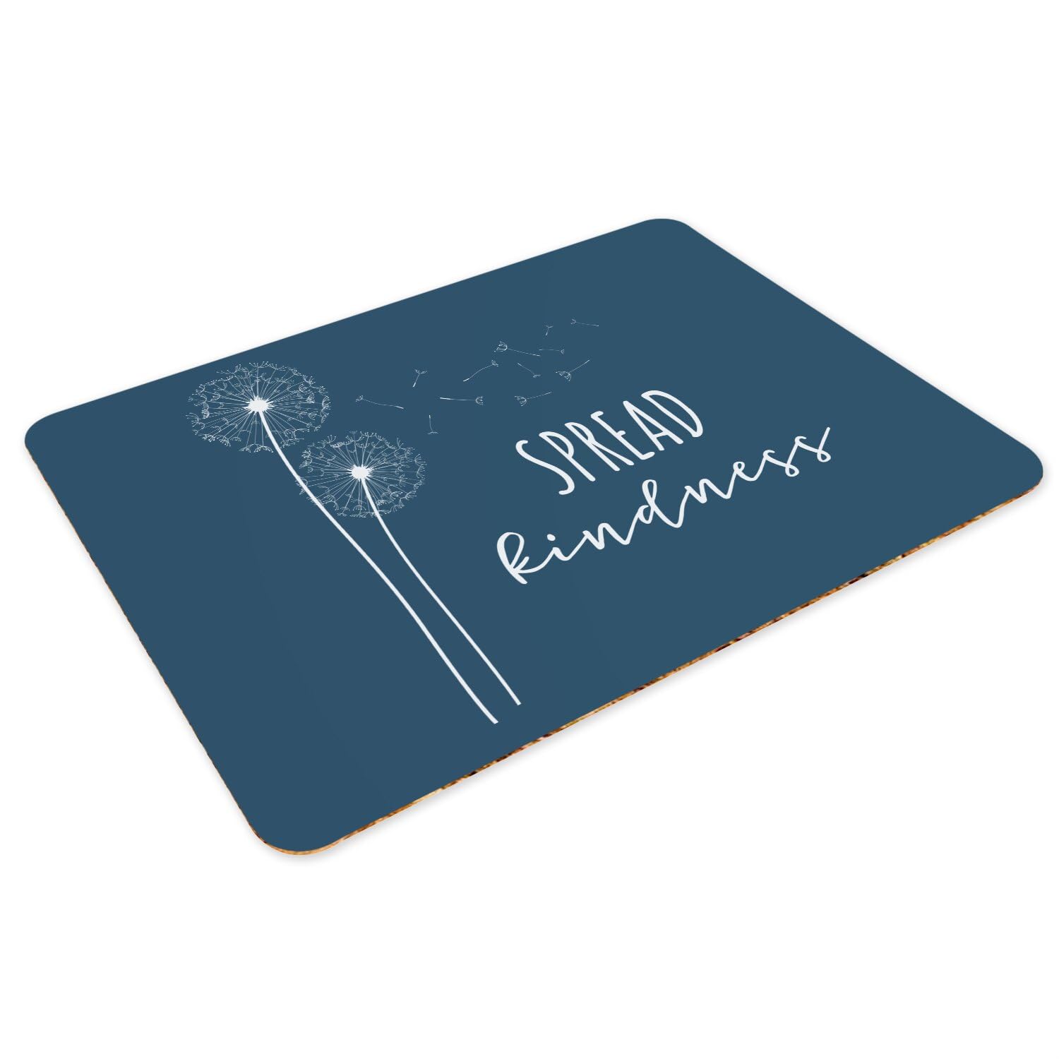 Set van 4 placemats kurk, grijs, echte helden, caristische ambacht