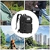 Geebymol 45L Military Tactical Backpacks Large Molle Army Assault Pack 3 Day Bug Out Bag Laptop Bag for Hiking Treeking Black Hunting Rucksack with 4 Flag Patches (Black) #5