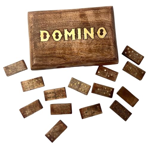 Juego de domino de madera artesanal elegante