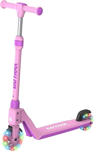 Vista 15 de Gotrax K03 Kick Scooter para niños, ruedas iluminadas LED RGB de 5 pulgadas, 4.6 libras ligero y diseño desmontable con un solo clic, barra de mano