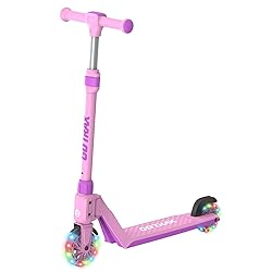 Gotrax K03 Kick Scooter for Kids, 5" LED RGB Lighted Wheels, 4.6 Lbs Lightweight and One-Click Detachable Design, Height Adjustable Handlebars, Anti-Slip Deck and Max Load 110 Lbs for Boy&Girl Age 3+