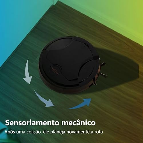 Aspirador de Pó Robô 5 em 1, Automático, 300 ml, com Sistema de Prevenção de Queda e de Colisão