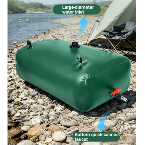 R&eacute;servoir d'eau portable pliable avec robinet anti-fuite