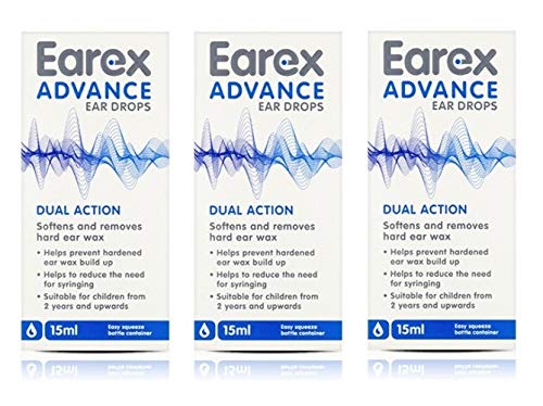 Earex Advance Ohrenschmalz-Entfernung, Dualwirkung, 12 ml, 3 Stück