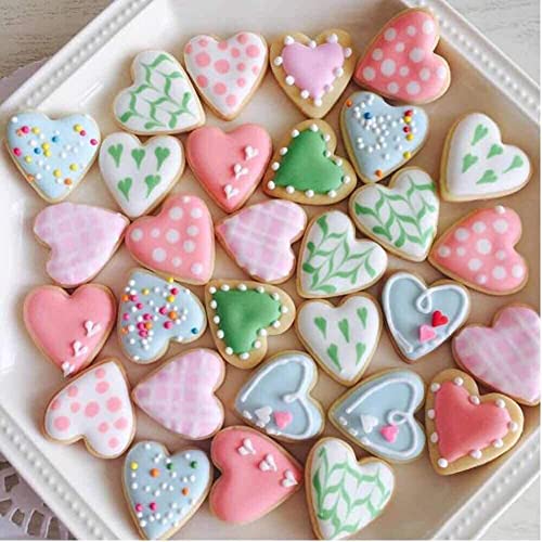 Image of KMW Stainless Steel Heart-Shaped Cookie Cutter Set (7 Pieces Set) | Cake Decorating Tools | Molds for Biscuits and Sandwiches