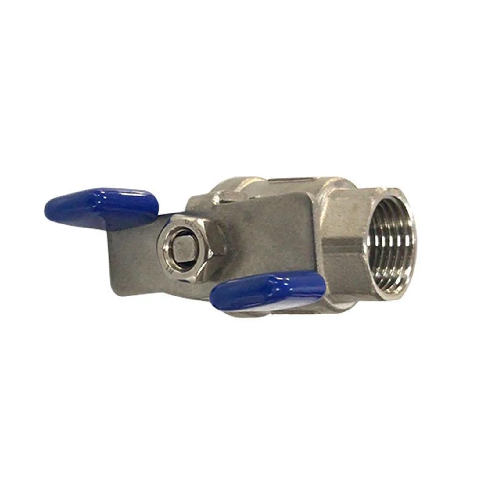 Valves Papillons Robinet à boisseau sphérique manuel poignée papillon en deux parties, acier inoxydable 304, filetage femelle DN15, DN20, DN25, 1/2", 3/4", 1"(3/4")