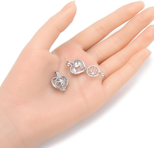 Miniatura 3 de Adabele - Auténtica plata de ley 925 con alas de ángel y corazón, joyería hipoalergénica, resistente al deslustre, para colgante de cuentas de 0.23