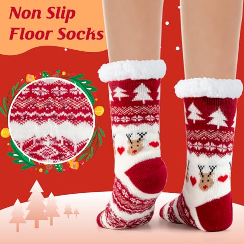 Hongteya SLIPPER SOCKS Christmas Women Slippers Fuzzy Socks Winter Thick Warm Socks thumb #1