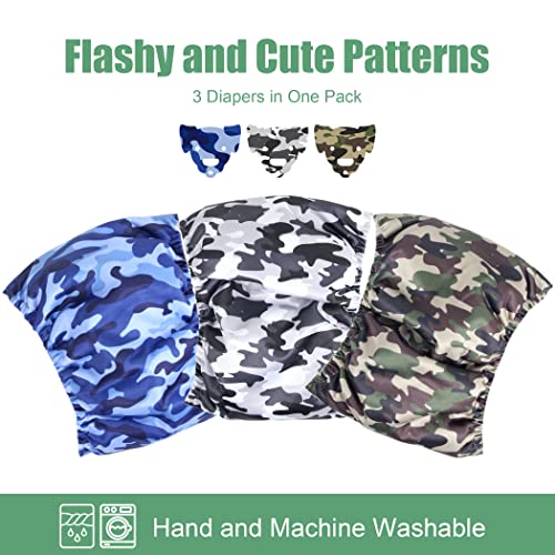 Image of wegreeco Washable Male Dog Diapers (Pack of 3) - Washable Male Dog Belly Wrap (Camo, XS)