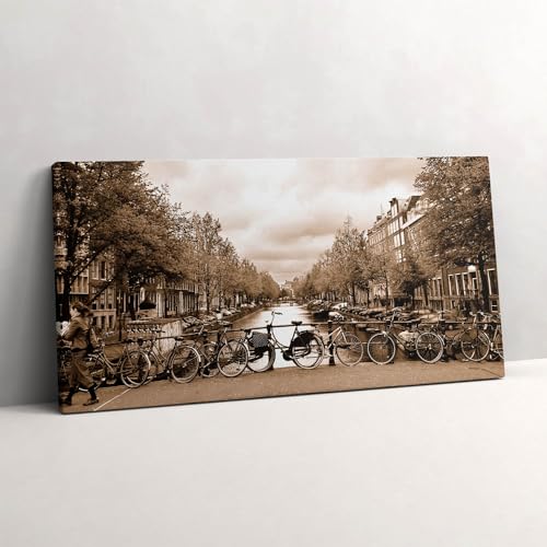 Grand tableaux 140x70cm d'Amsterdam décor artistique mural peint haut de gamme